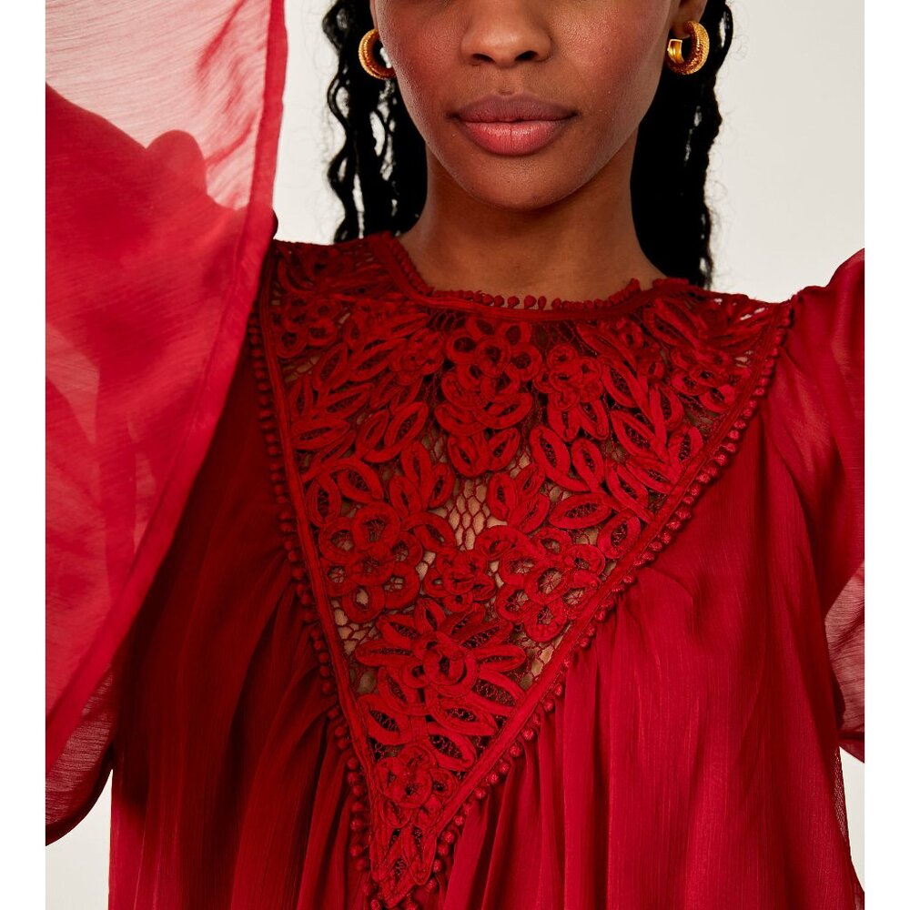 🎉LAST CHANCE🎉 FREE PEOPLE Sunshine Of Love Mini Dress / Blended Berry - Picture 4 of 10